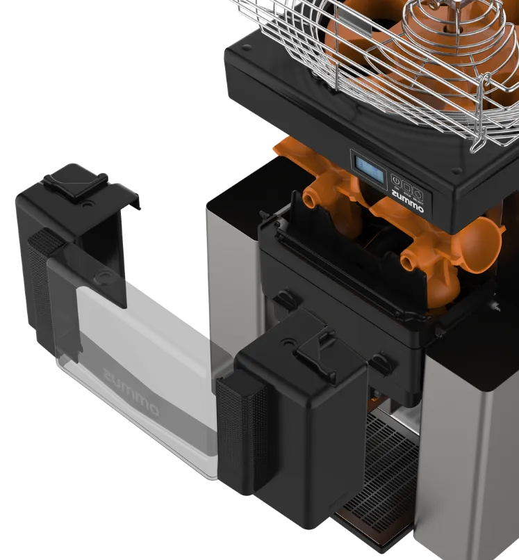 Cubierta frontal fácilmente desmontable