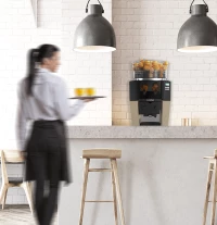 Photo of the detail of Z14 Professional juicers in color  suitable for hosteleria