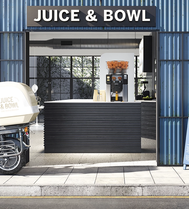 Maquina exprimidora de zumo para bares, cafeterías y restaurantes